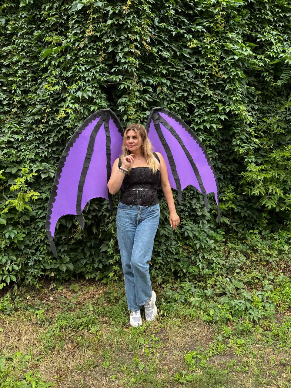 Bat Wings Costume, Dragon Arm Wings, Wearable Bat Wings, Cosplay Wings, Dragon Costume, Halloween Costume, Adult & Kids image 2