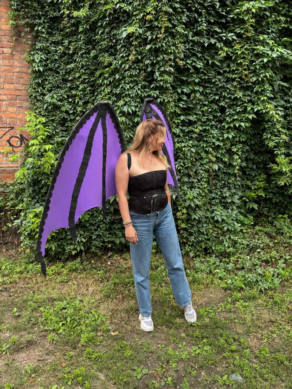 Bat Wings Costume, Dragon Arm Wings, Wearable Bat Wings, Cosplay Wings, Dragon Costume, Halloween Costume, Adult & Kids image 14