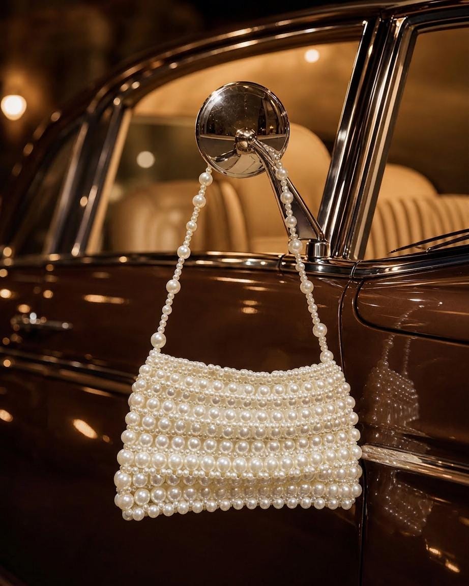 Handmade Pearl Beaded Clutch Bag | Elegant Bridal Wedding Purse, Evening Handbag