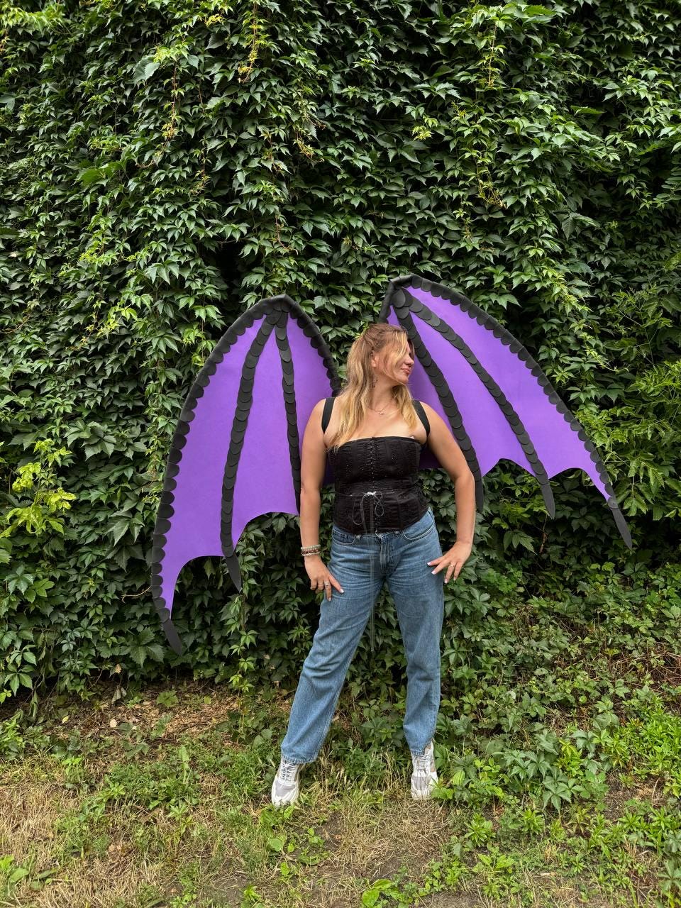 Bat Wings Costume, Dragon Arm Wings, Wearable Bat Wings, Cosplay Wings, Dragon Costume, Halloween Costume, Adult & Kids image 15