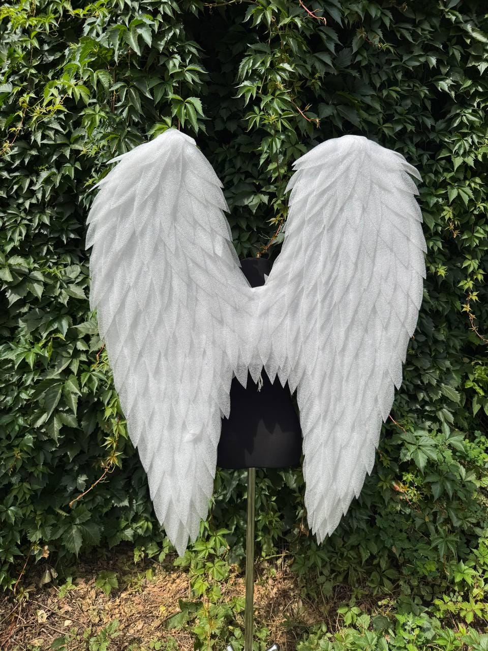 White Angel Wings for Kids – Handmade Angel Costume Wings for Christmas, Halloween & Photoshoots image 3