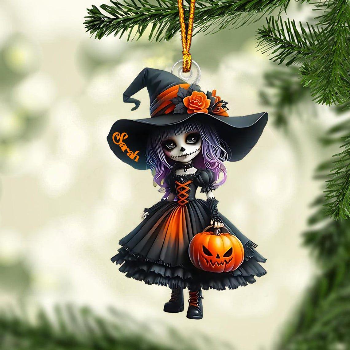 Little Witch Personalized Witch Custom Shaped Ornament, Tree Decor, Creepy Witchy Ornament for Wiccan, Preppy Ornament, Ornament Gift 2026