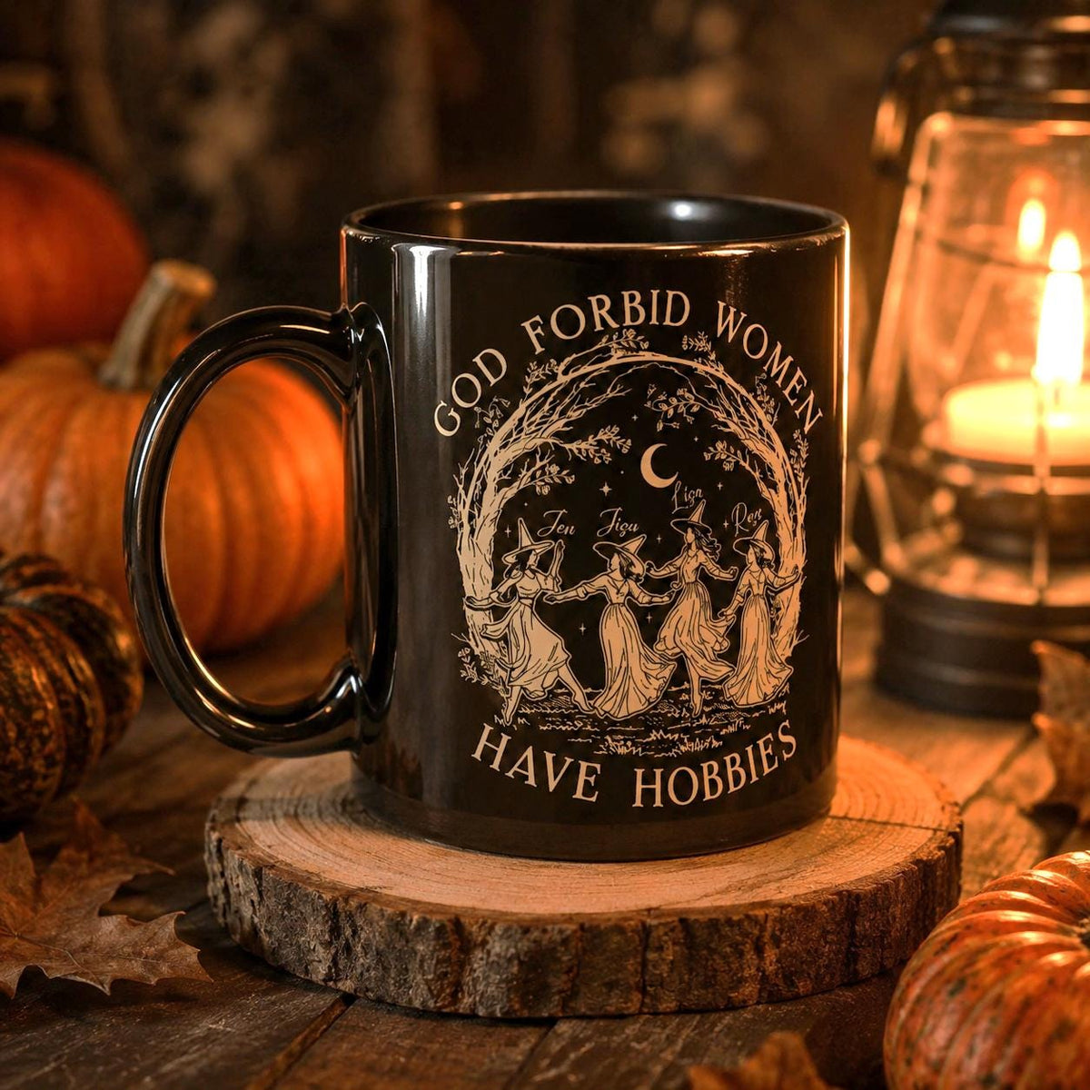 Feminist Witch Mug, God Forbid Women Have Hobbies, Girl Power Coffee Cup