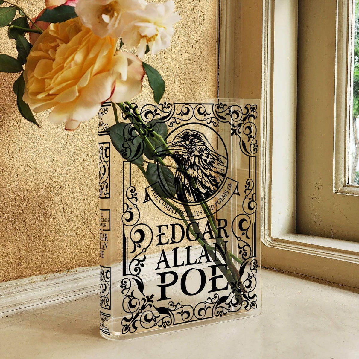 Make Your Own Book Acrylic Vase, Personalized Book Cover Vase, Custom Literary Home Decor, Book Lover Gift, Unique Reading Room Decor