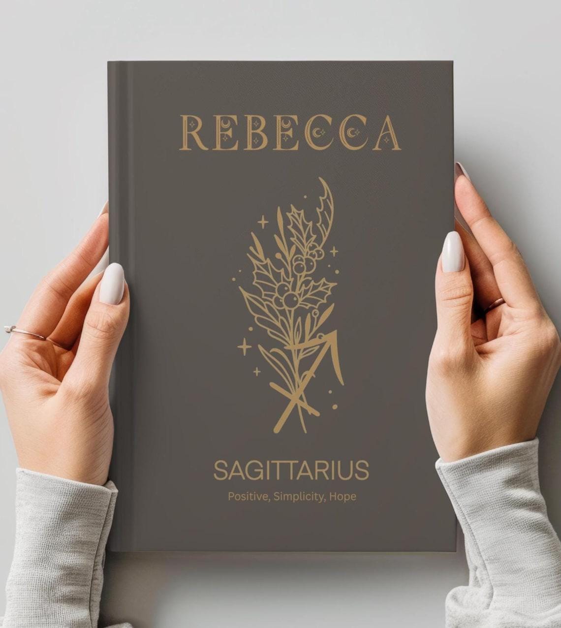 Custom Zodiac Birth Flower Journal, Virgo Leo Libra Personalized Notebook, Astrology Gift, Birthday Keepsake, Floral Zodiac Journal