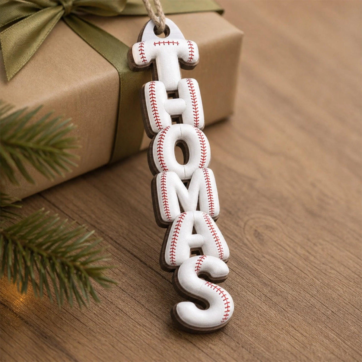 Personalized Sports Letter Ornament, Custom Name Christmas Decoration, Wooden Sports Gift for Kids, Athletes, Fans and Sports Lovers